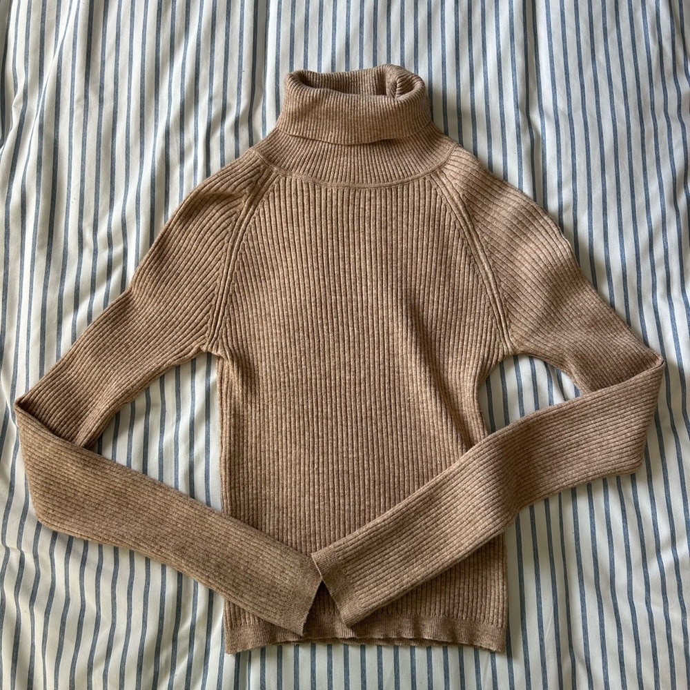 Love Tree Women's Brown Turtleneck Sweater